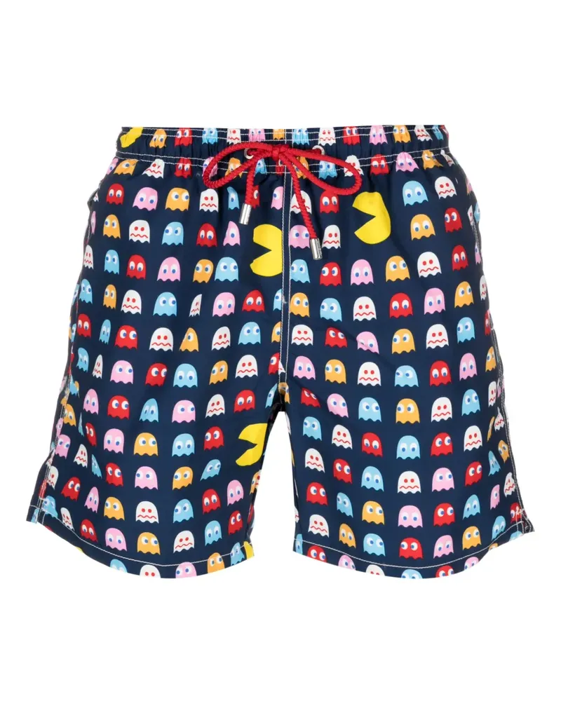 MC2 Saint Barth Gustavia Badeshorts mit Pac-Man-Print - Blau Blau