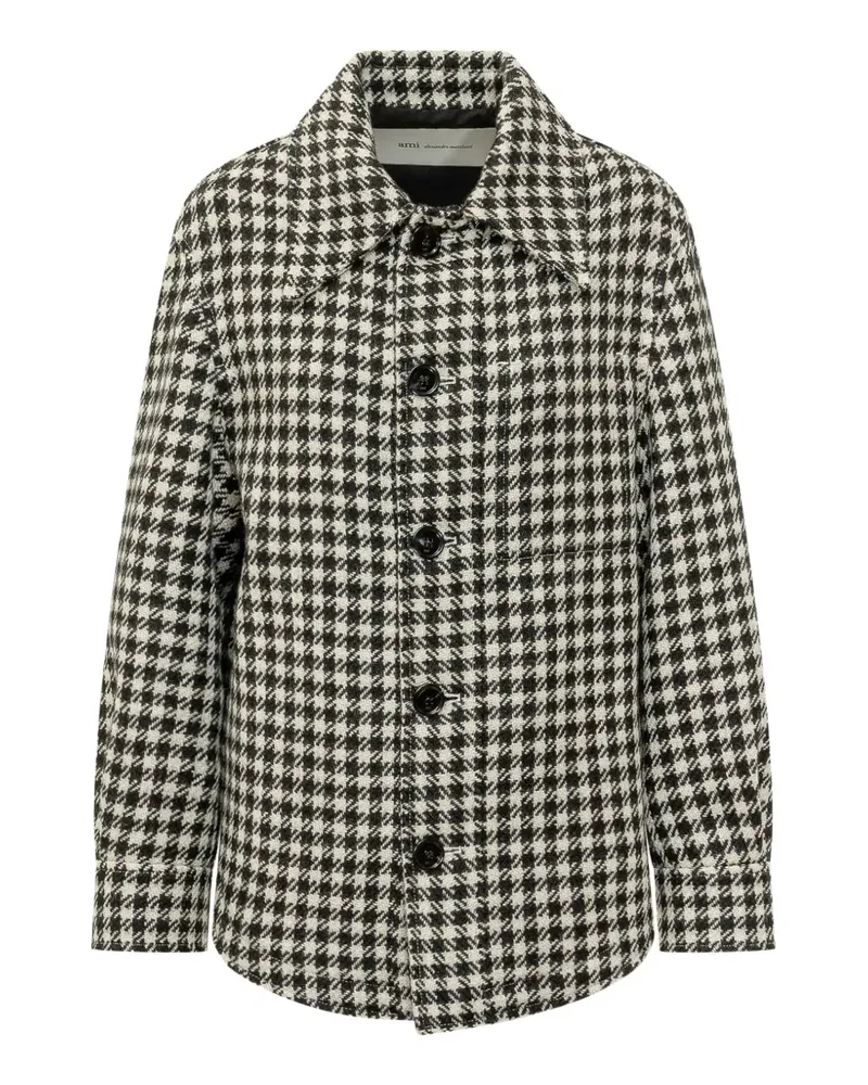 AMI Paris Blazer mit Hahnentrittmuster - Schwarz Schwarz