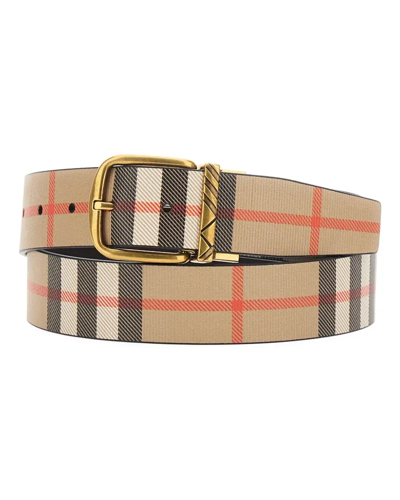 Burberry check print belt - Nude Nude
