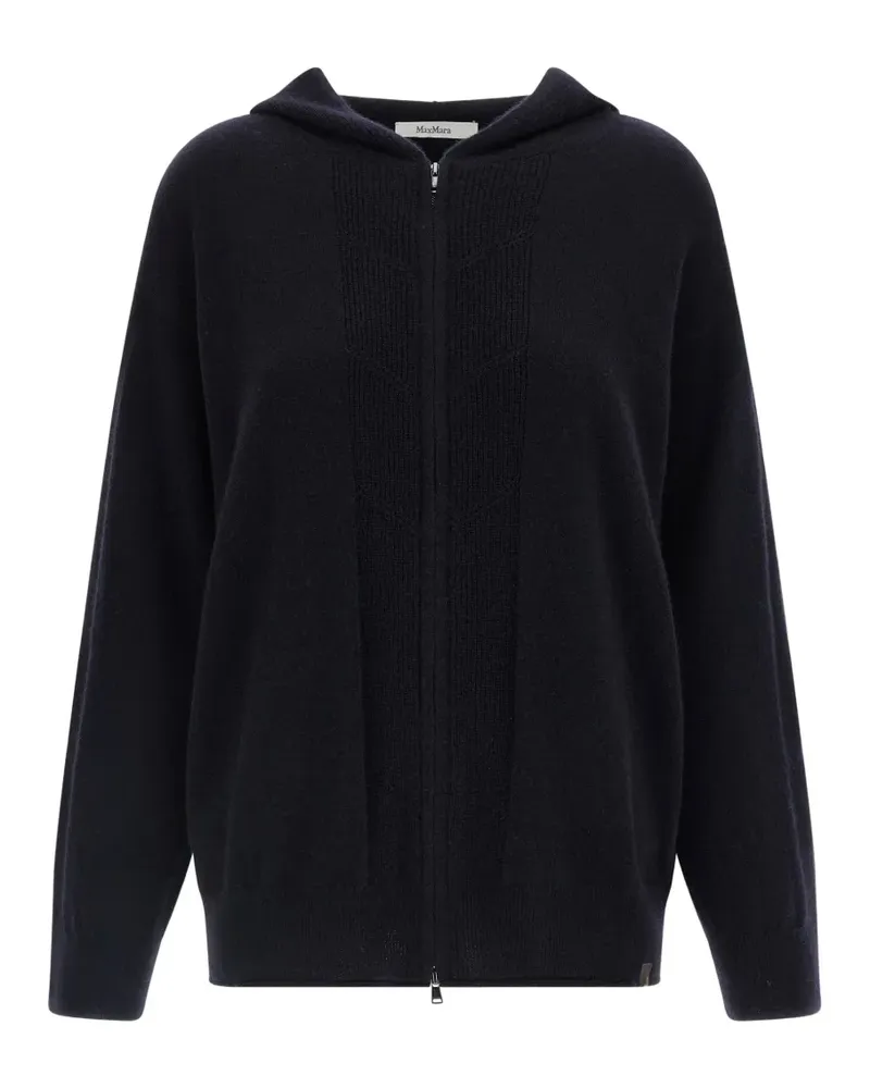 Max Mara zip cashmere hoodie - Blau Blau