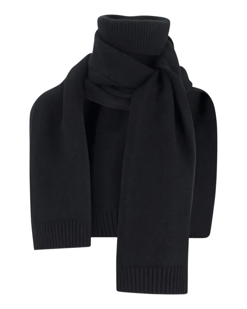 LVIR Gerippter Strickschal - Schwarz Schwarz