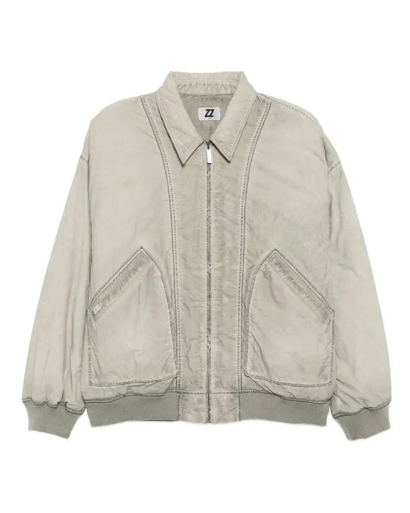 Izzue Gefütterte Jacke mit Reißverschluss - Grau Grau