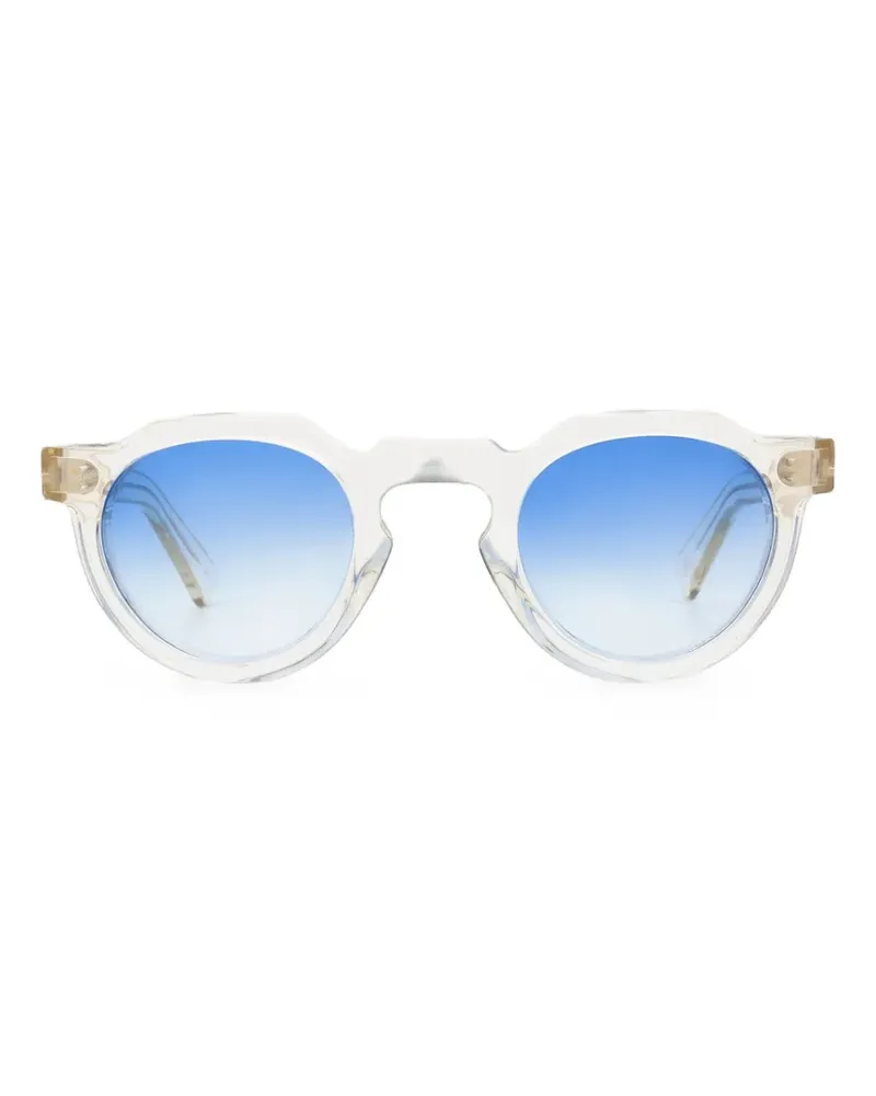 Lesca Crown Panto Sonnenbrille mit rundem Gestell - Nude Nude
