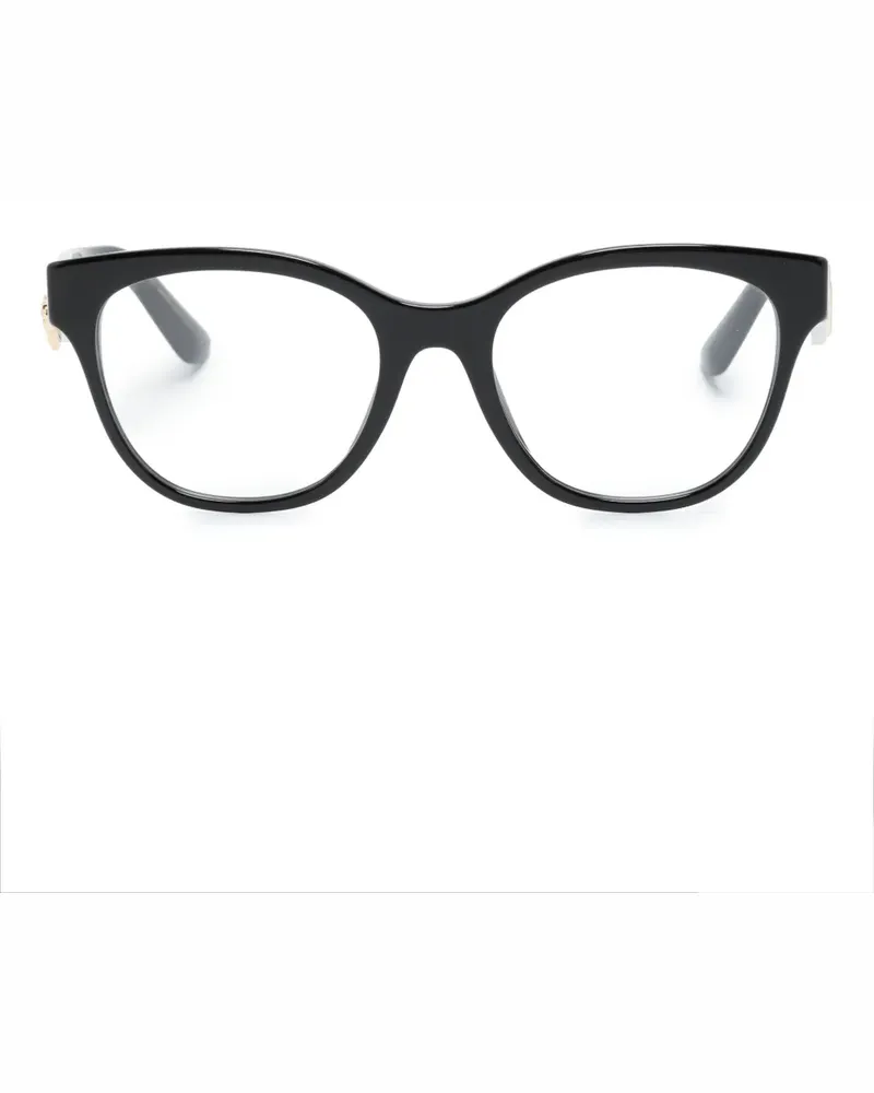 Dolce & Gabbana DG3371 Brille mit Logo-Schild - Schwarz Schwarz