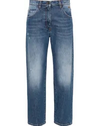 MSGM Halbhohe Cropped-Jeans Blau