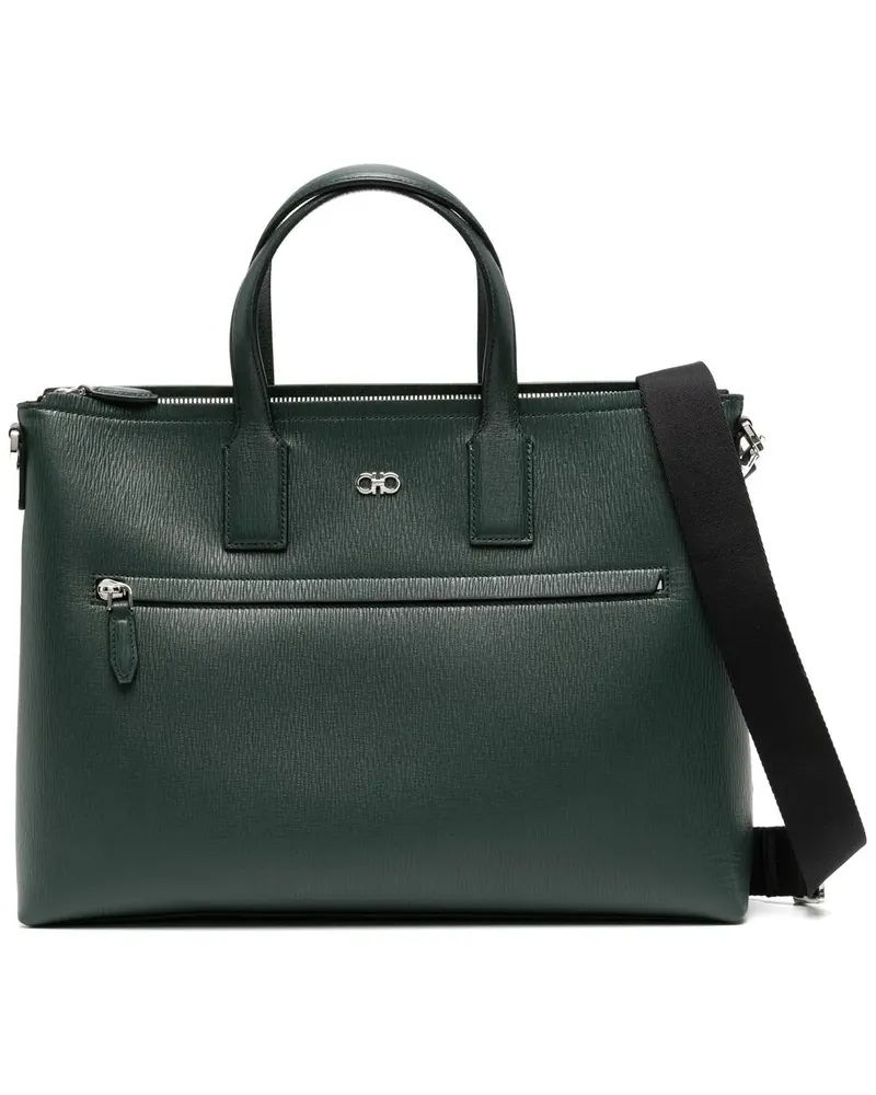 Ferragamo Strukturierte Aktentasche - Grün Grün