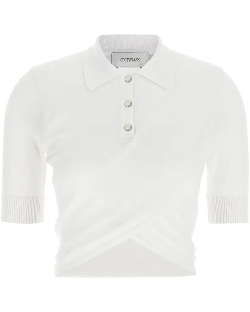 SPORTMAX Shaker Poloshirt - Weiß Weiß