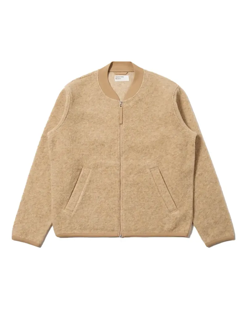 Universal Works zip-up bomber jacket - Nude Nude