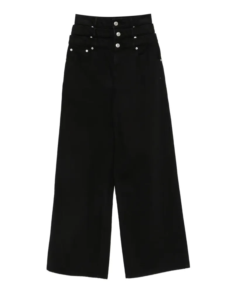 Viktor & Rolf Jeans im Layering-Look - Schwarz Schwarz