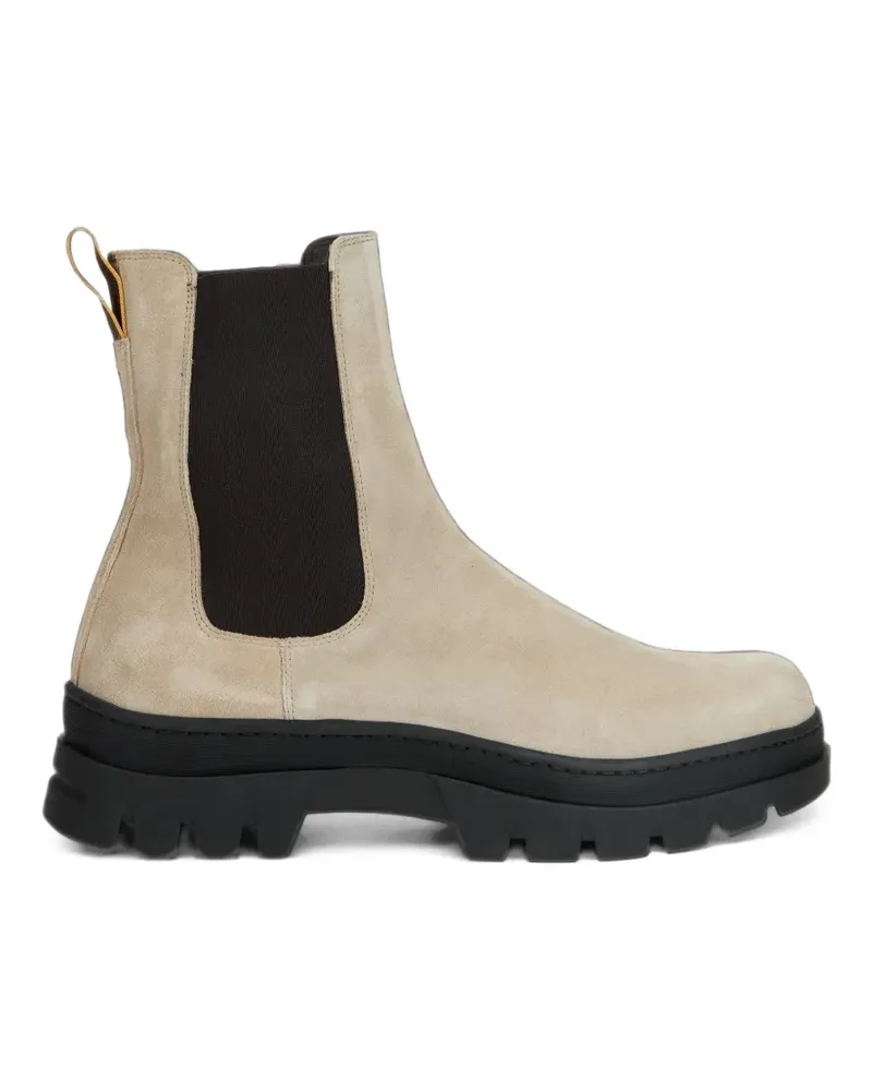 MOORER Morisot-P5 suede chunky-sole chelsea boots - Nude Nude
