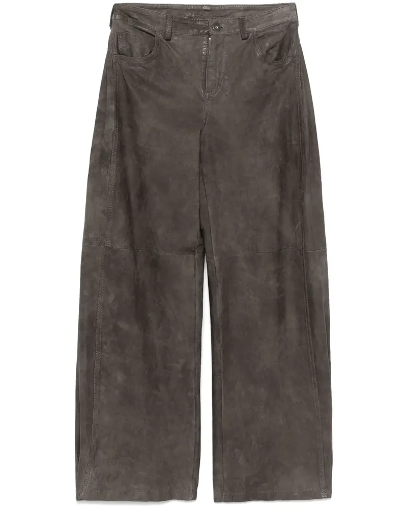 Salvatore Santoro Hose aus Leder - Grau Grau