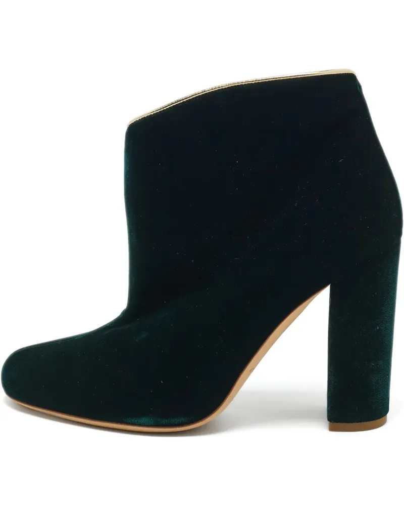 Malone Souliers Eula velvet block-heel boots - Grün Grün
