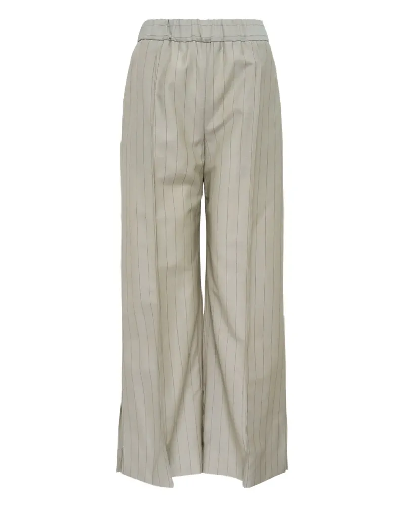 Jil Sander Pinstripe Trousers - Grün Grün