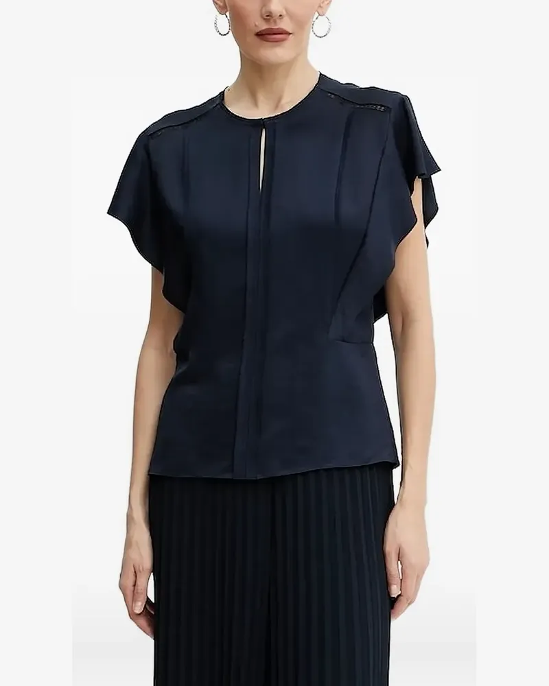 HUGO BOSS Oberteil mit Schlüssellochausschnitt - Blau Blau