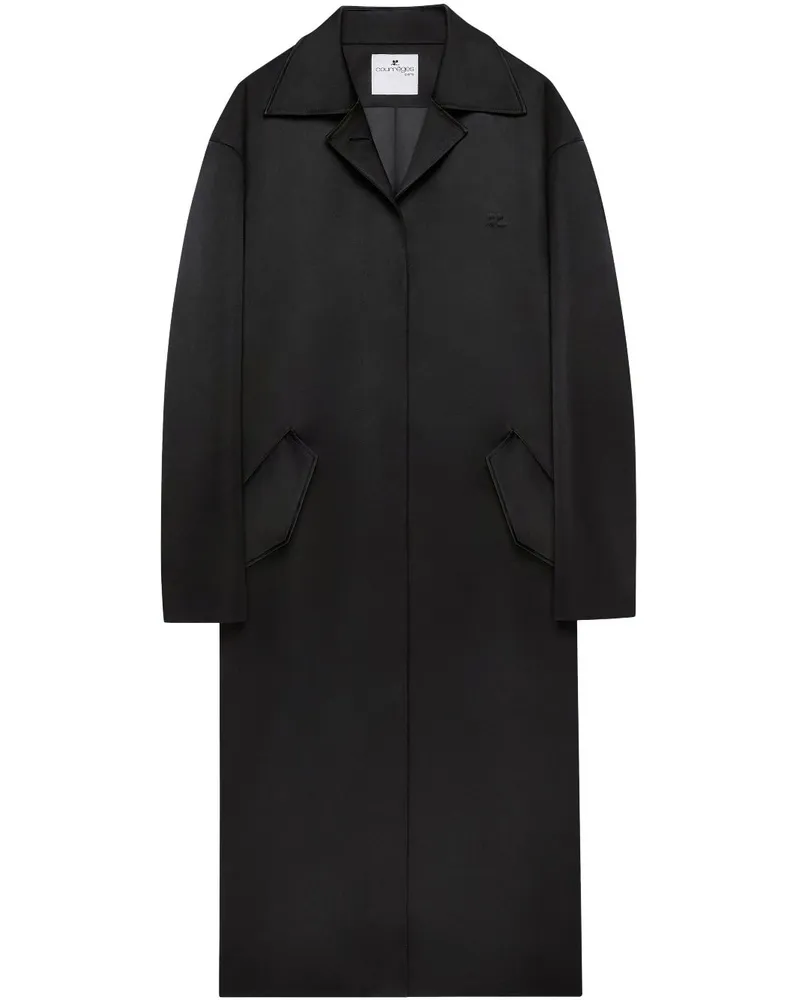 Courrèges Cocoon Mantel - Schwarz Schwarz