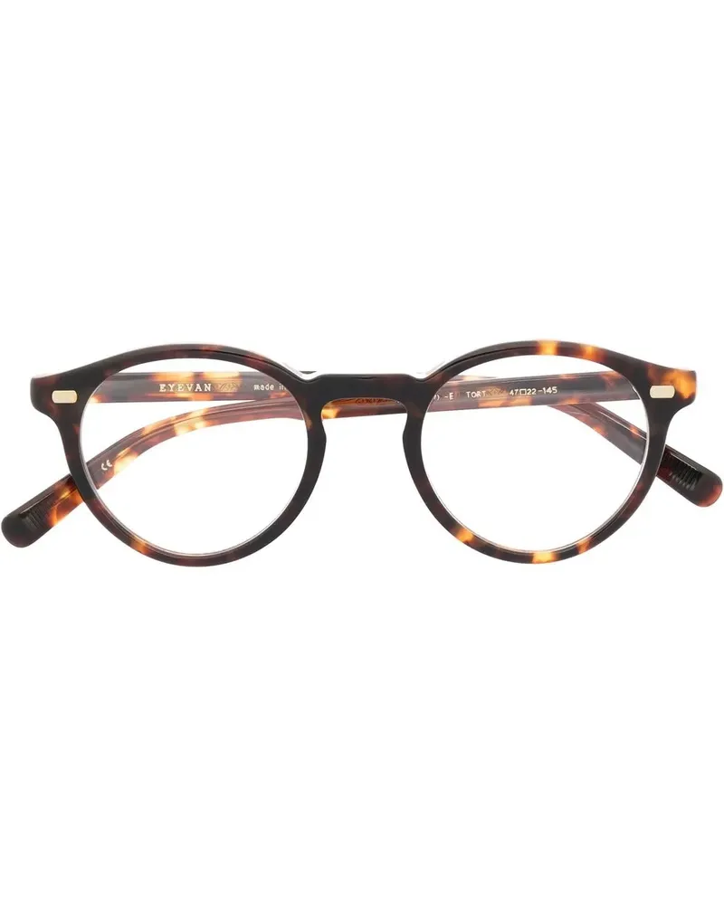 EYEVAN 7285 Runde Brille in Schildpattoptik - Braun Braun