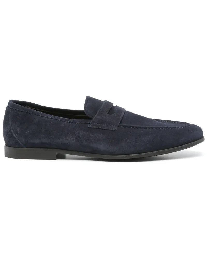 Canali Loafer aus Wildleder - Blau Blau