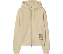 Check Label Hoodie - Nude
