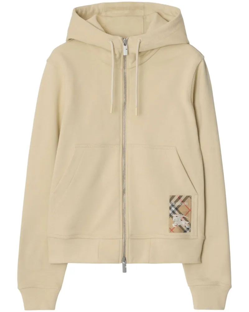 Burberry Check Label Hoodie - Nude Nude