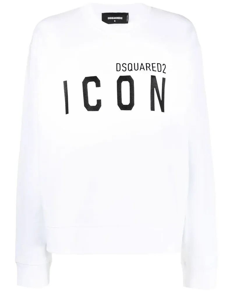 Dsquared2 Sweatshirt mit Logo-Print - Weiß Weiß