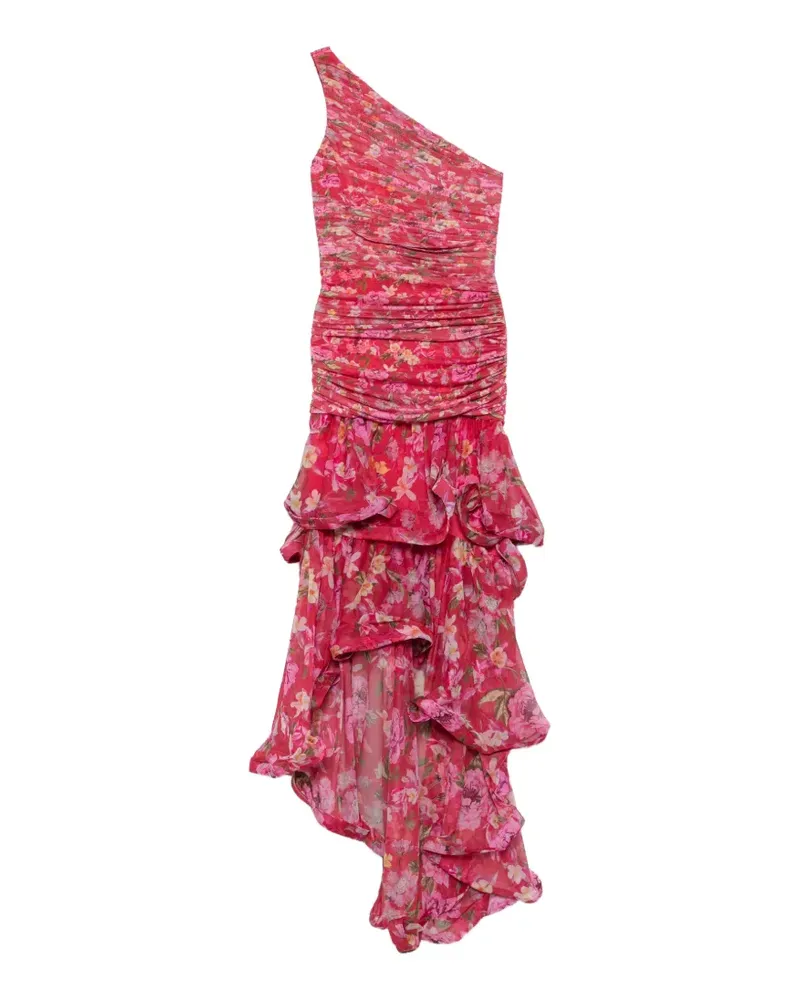 Pat Bo floral-print ruffled maxi dress - Rot Rot