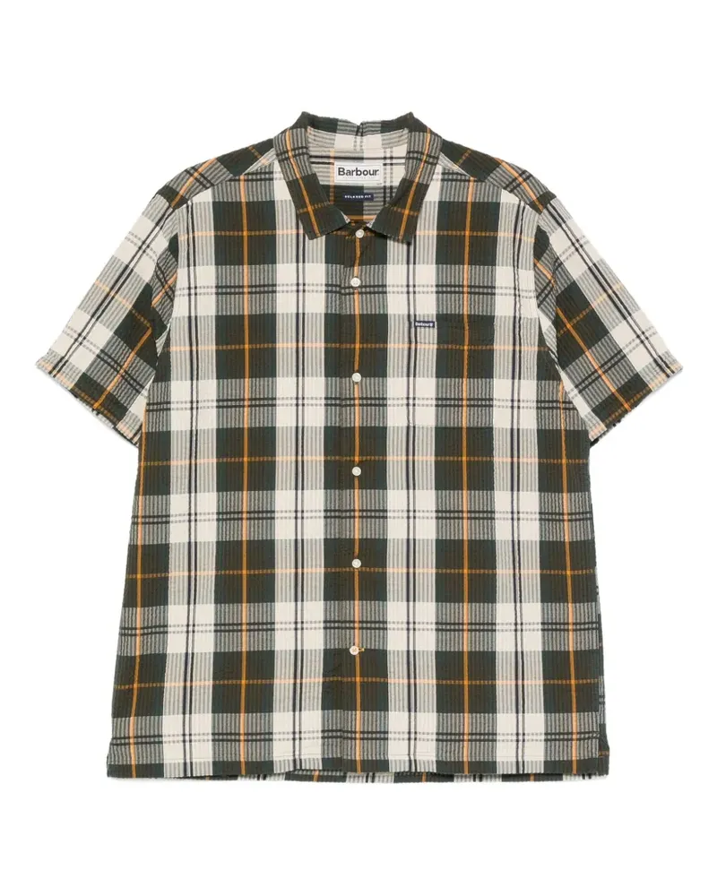 Barbour tartan-pattern seersucker shirt - Nude Nude