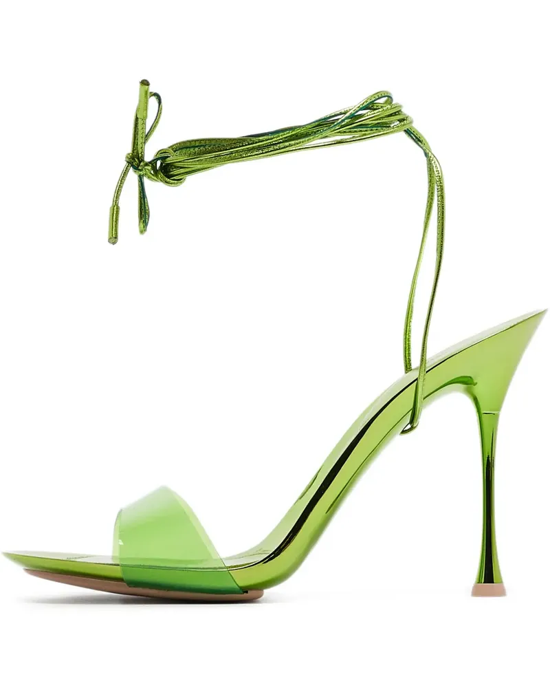 Gianvito Rossi Pre-owned Sandalen mit transparenten Riemen 115mm - Grün Grün