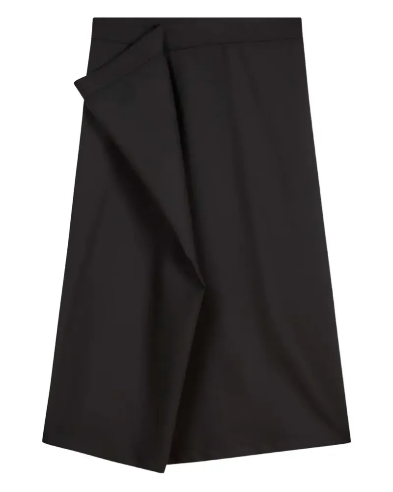 Kenzo Asymmetrischer Midirock - Schwarz Schwarz