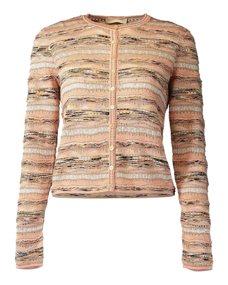 Ulla Johnson Mia horizontal-stripe cardigan - Rosa Rosa