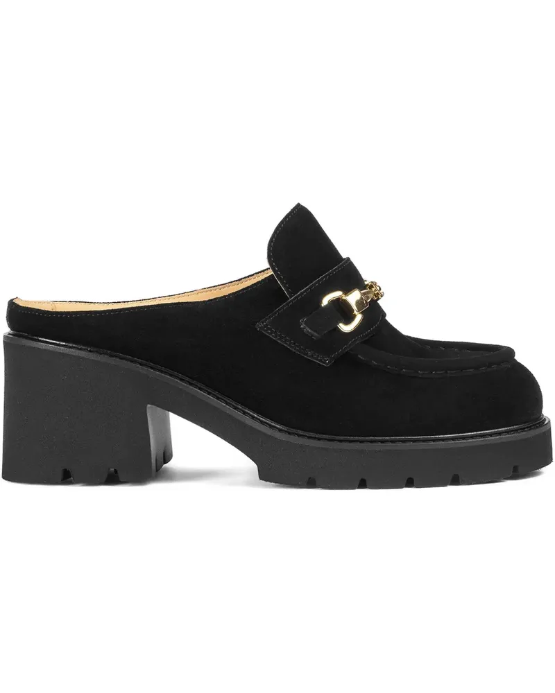 Doucal´s Mules mit Zierkette - Schwarz Schwarz