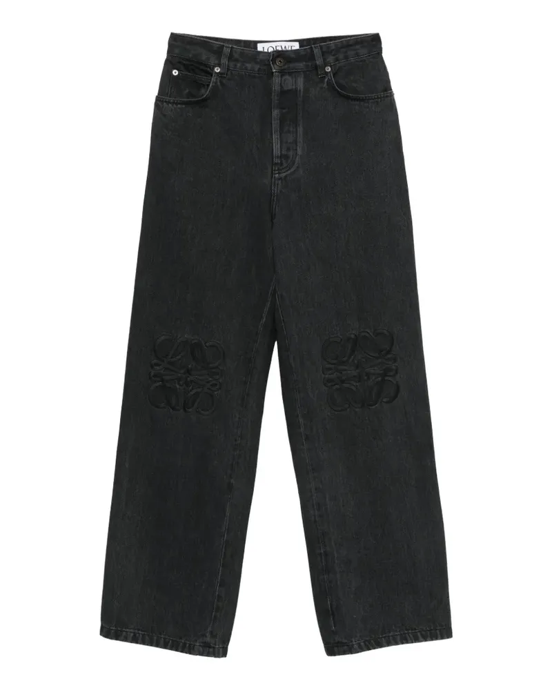 Loewe Anagram Jeans mit lockerem Schnitt - Schwarz Schwarz