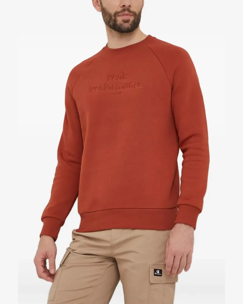 Peak Performance Sweatshirt mit Logo-Stickerei - Orange Orange