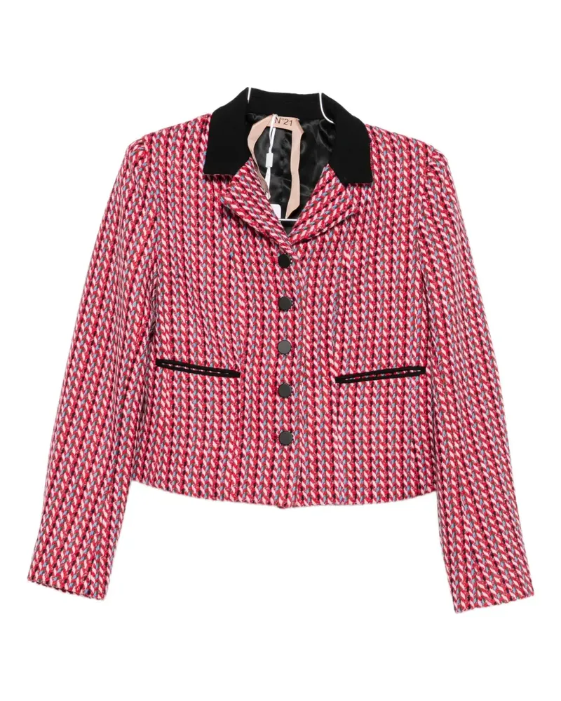 N° 21 Jacke mit fallendem Revers - Rosa Rosa