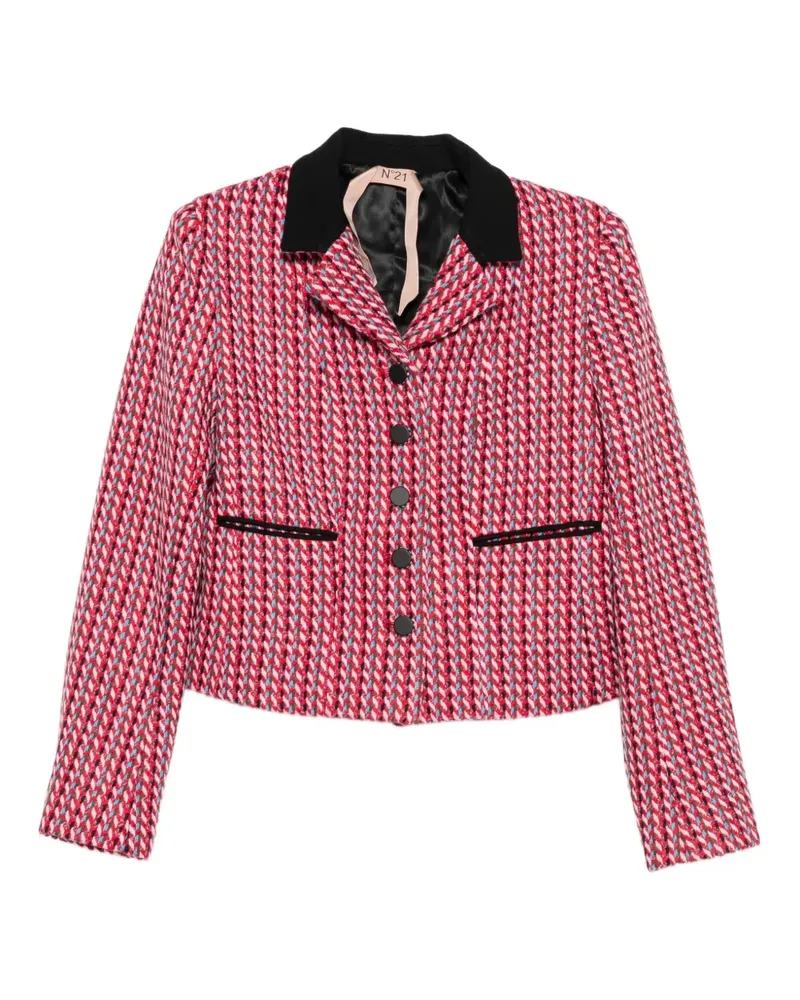 N° 21 Jacke mit fallendem Revers - Rosa Rosa