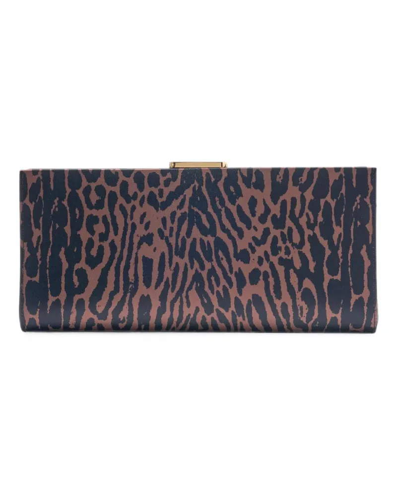 Carolina Herrera New York Pats Clutch mit Leopardenprint - Braun Braun