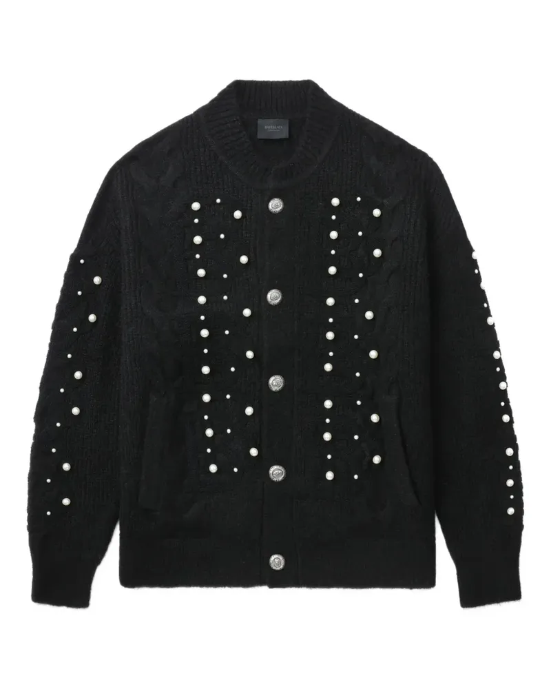 BAPE Verzierter Cardigan mit Zopfmuster - Schwarz Schwarz