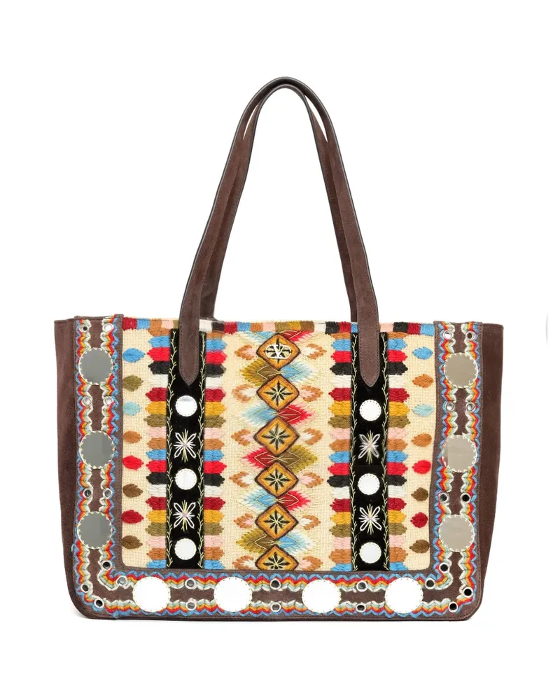 Valentino Garavani Nellcôte Tote Bag mit Stickerei - Braun Braun