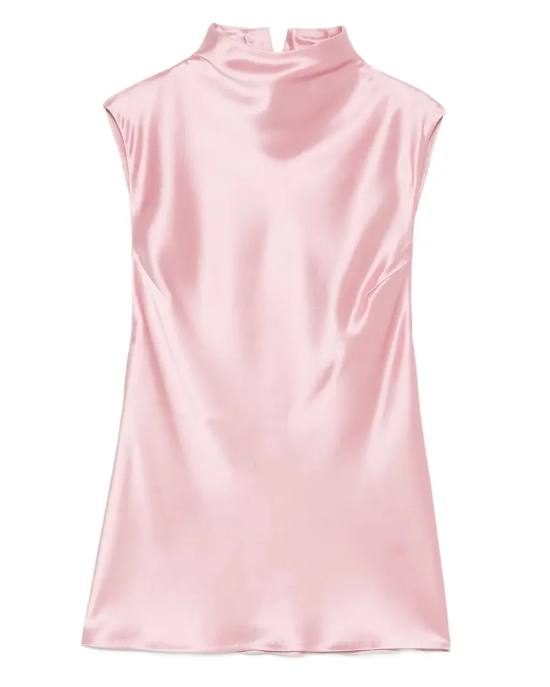 Nanushka Top mit Stehkragen - Rosa Rosa