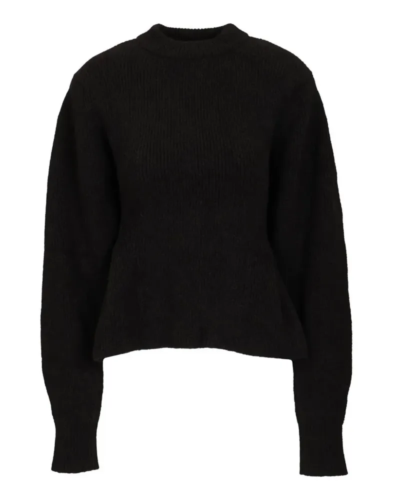 ROTATE Birger Christensen peplum-hem sweater - Schwarz Schwarz