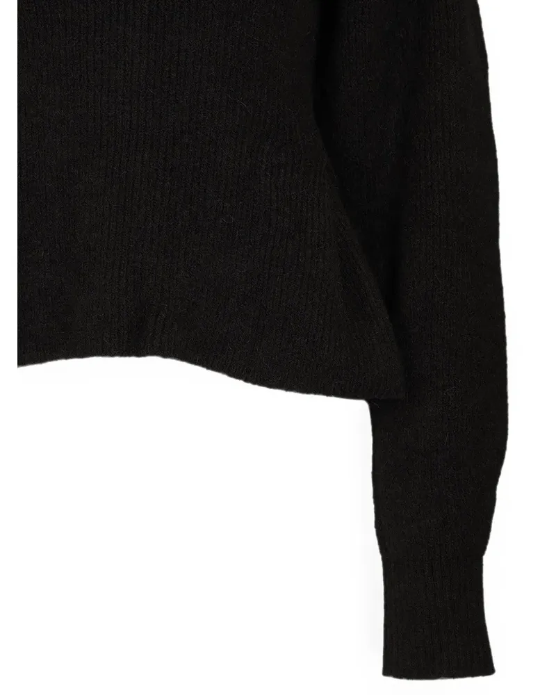ROTATE Birger Christensen peplum-hem sweater - Schwarz Schwarz