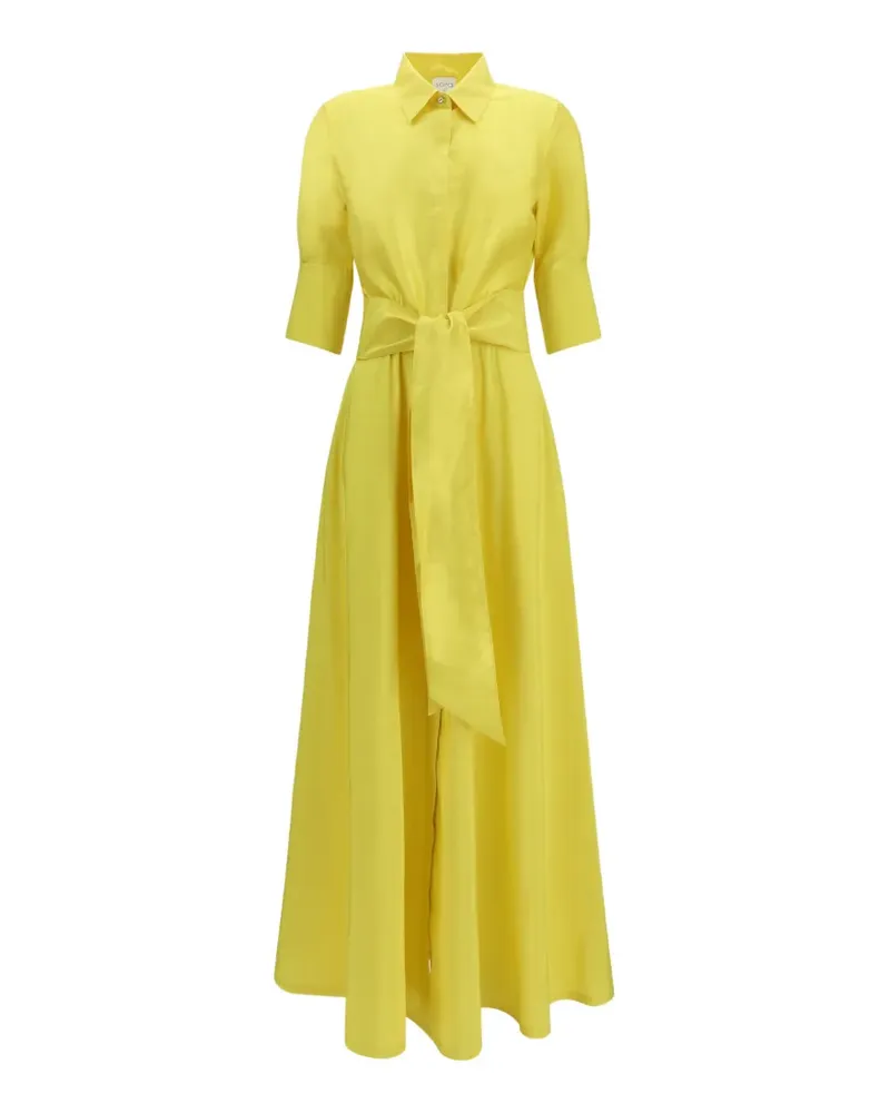 Sara Roka Etra 85 tie-belt midi shirt dress - Gelb Gelb