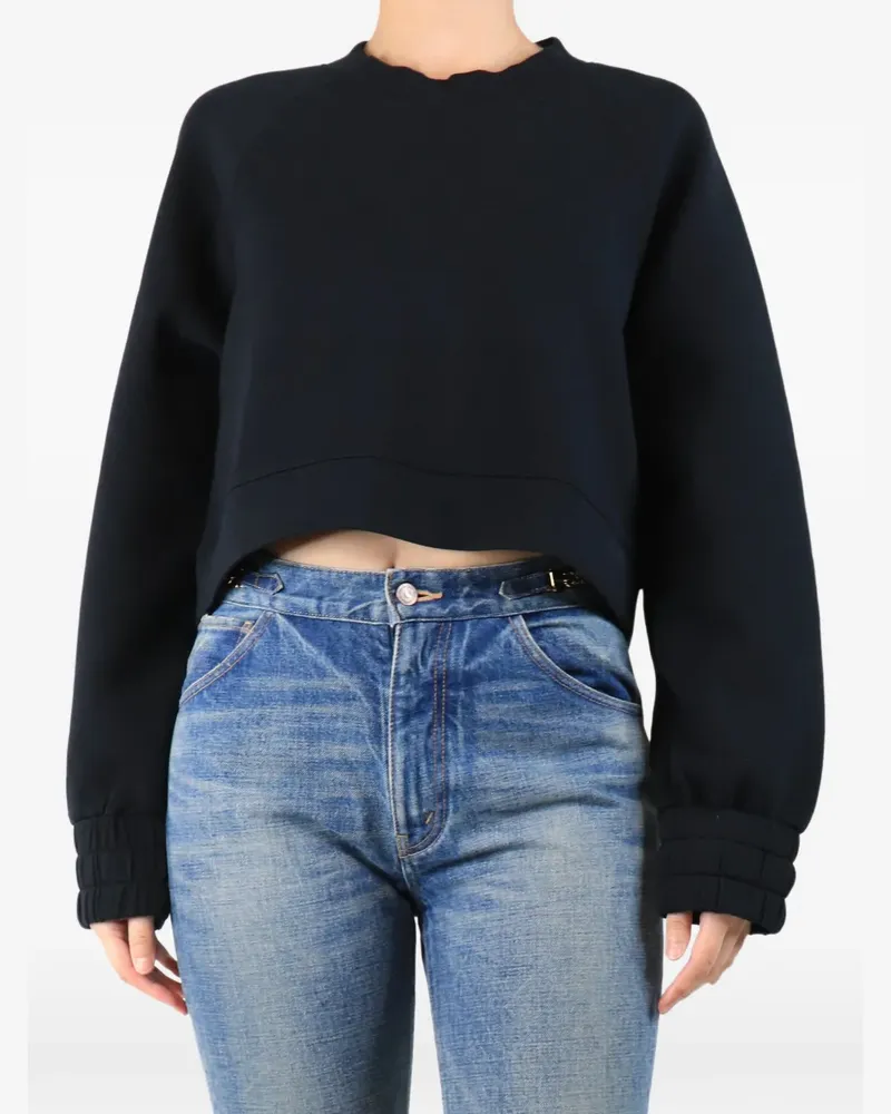 Veronica Beard cropped scuba sweater - Schwarz Schwarz