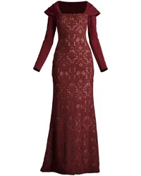 Tadashi Shoji Besticktes Kleid Rot