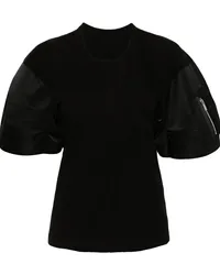 Sacai Klassisches T-Shirt Schwarz