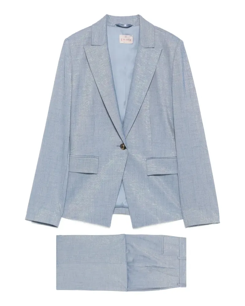 MARELLA Anzug im Metallic-Look mit fallendem Revers - Blau Blau