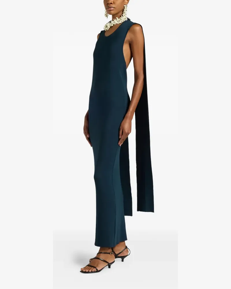 Liviana Conti Breanna draped open-back maxi dress - Blau Blau