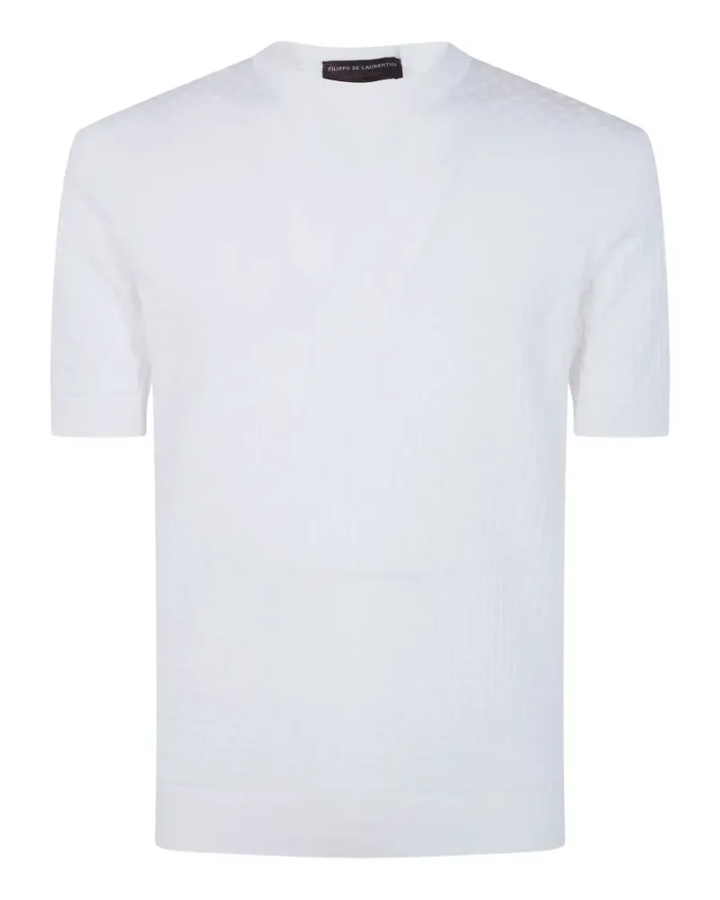 Filippo de Laurentiis short-sleeve textured T-shirt - Weiß Weiß