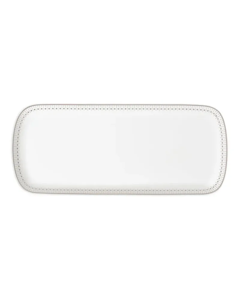 Christofle Malmaison Impériale Teller (37cm x 16cm) - Weiß Weiß