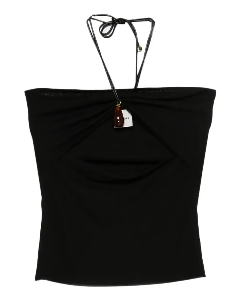 Nanushka Bandeau-Top mit Cut-Out - Schwarz Schwarz