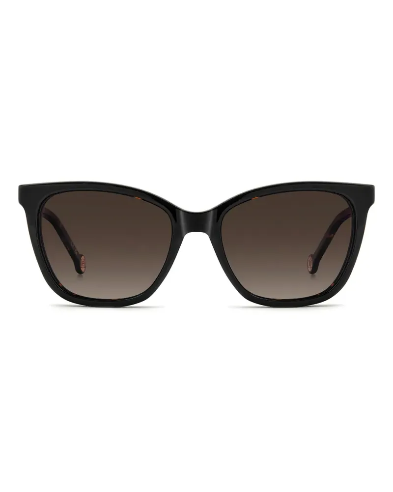 Carolina Herrera New York Cat-Eye-Sonnenbrille in Schildpattoptik - Schwarz Schwarz